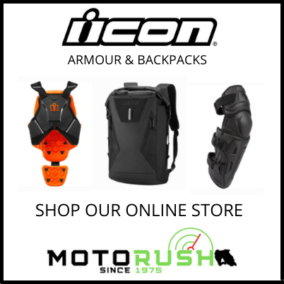 ICON ARMOUR AND BACK PACKS AVAILABLE ONLINE AT MOTORUSH.CA